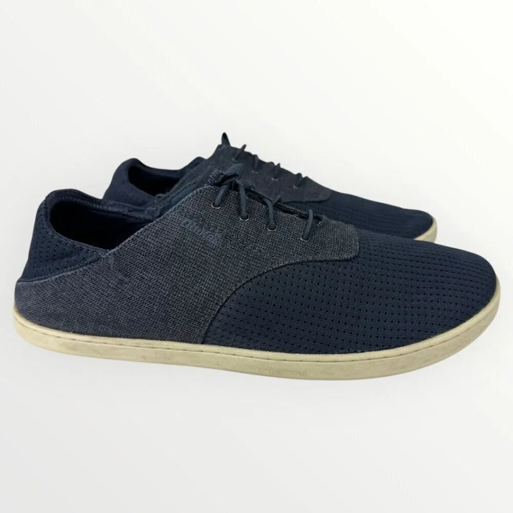 OLUKAI Nohea Moku Mens 9 Slip On Shoes Casual Walking Boat Style Sneakers Blue